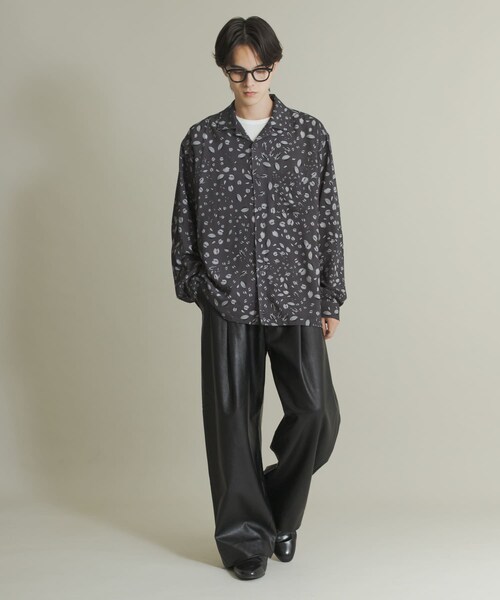 SENSE OF PLACE by URBAN RESEARCH(センスオブプレイスバイアーバンリサーチ)の「アソートパターンオープンカラーロングスリーブシャツ(シャツ/ブラウス・メンズ・BLK×CHA/L.BEG×GRN/NVY×BLU・M/L)」の21枚目の写真