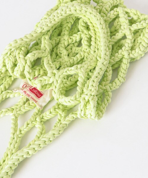 THE GOODLAND MARKET（ザグッドランドマーケット）の「PROJECT 1000　MESH BAG（ハンドバッグ・レディース・off×green/bk stripe/khaki/mint green/lime green/pink・One）」の20枚目の写真