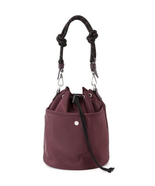 ROPE' PICNIC(ロペピクニック)の「巾着ショルダーバッグ/撥水・3WAY(ショルダーバッグ・レディース・ブラック/ライトグレー/ワイン系・F)」の5枚目の写真