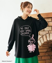 nissen | 大きいサイズプリントパーカーチュニック／ムーミン(スウェット)