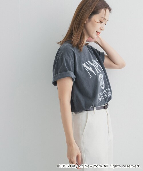 URBAN RESEARCH DOORS（アーバンリサーチドアーズ）の「『別注』GOOD ROCK SPEED×DOOS　NYC NYPD T-SHIRTS（Tシャツ/カットソー・レディース・ホワイト/ブラック/アッシュ/イエロー・One）」の11枚目の写真