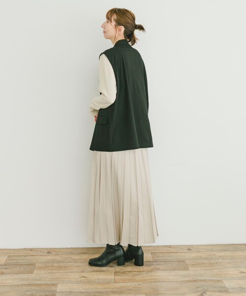 ITEMS URBANRESEARCH（アイテムズ アーバンリサーチ）の「ダブルブレストジレ（ベスト・レディース・CML/BLK・FREE）」の9枚目の写真