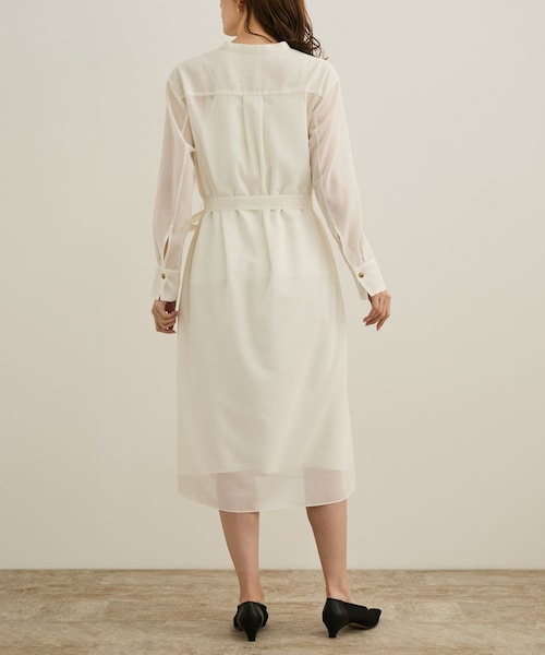 ROPE'（ロペ）の「【洗える】サファリシャツドレス（シャツワンピース・レディース・オフホワイト/ブラウン・36/38）」の22枚目の写真