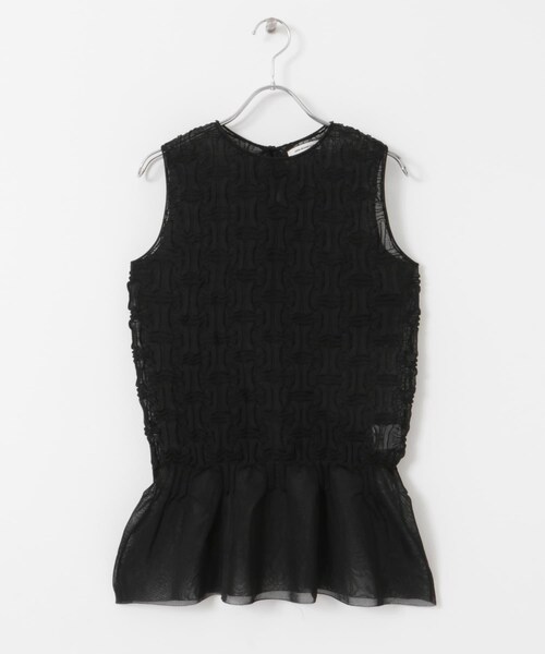 URBAN RESEARCH DOORS（アーバンリサーチドアーズ）の「OPEN SESAME CLUB　sheerlattice tops（タンクトップ・レディース・BLACK/PINK・one）」の3枚目の写真