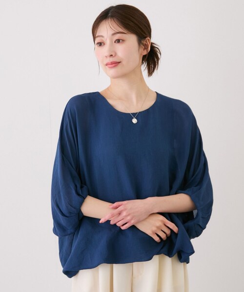 Jayro(ジャイロ)の「バルーンブラウス(シャツ/ブラウス・レディース・ブラック/オフホワイト/ネイビー/ブルー系/ピンク・F)」の3枚目の写真