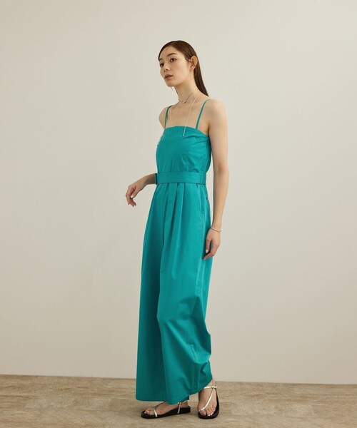 ROPE'(ロペ)の「コットンサテンオールインワン/洗える(つなぎ/オールインワン・レディース・ネイビー/ターコイズ・F)」の16枚目の写真