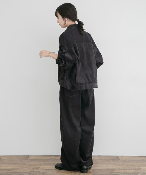 ITEMS URBANRESEARCH（アイテムズ アーバンリサーチ）の「コーデュロイジャケット（カバーオール・レディース・ECRU/CHA/CHERRY・Free）」の19枚目の写真