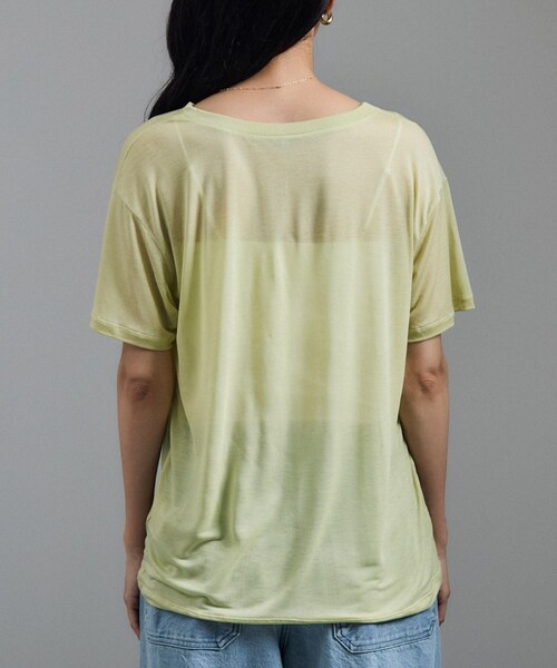 ADAM ET ROPE'（アダムエロペ）の「【Baserange（ベースレンジ）】LOOSE TEE SHIRT（Tシャツ/カットソー・レディース・グリーン系・S）」の13枚目の写真