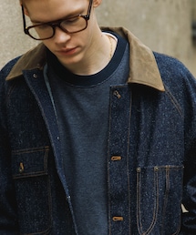 Cale　コットンシルクデニムカバーオール