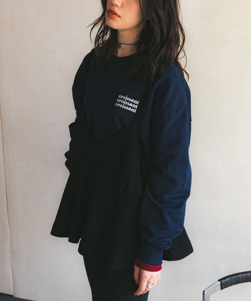 URBAN RESEARCH(アーバンリサーチ)の「『別注』crinkle crinkle crinkle×URBAN RESEARCH wool lingerie cami(キャミソール・レディース・BLACK/BROWN・FREE)」の5枚目の写真