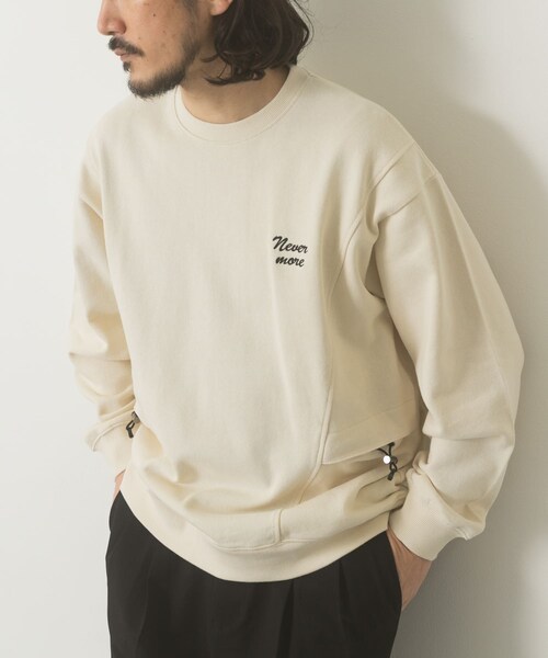 ITEMS URBANRESEARCH（アイテムズ アーバンリサーチ）の「サイドストレージ裏毛スウェットtops（スウェット・メンズ・OFF/GRY/NVY/BLK・M/L）」の8枚目の写真