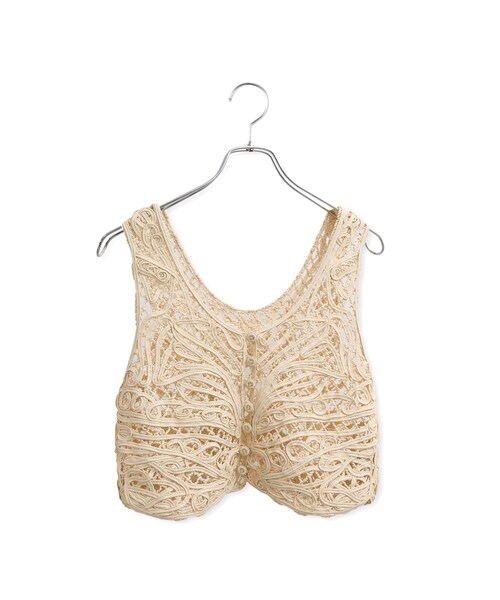 ADAM ET ROPE'（アダムエロペ）の「コードレースタンクジレ（ベスト・レディース・ブラック/キナリ・F）」の19枚目の写真