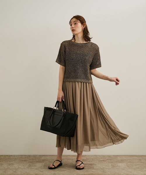 ROPE'(ロペ)の「【A4対応】チュールメッシュダブルハンドルトートバッグ(トートバッグ・レディース・ブラック/オリーブ・F)」の20枚目の写真