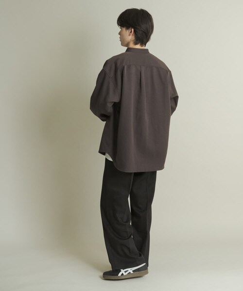 SENSE OF PLACE by URBAN RESEARCH(センスオブプレイスバイアーバンリサーチ)の「ウールライクダブルタックワイドパンツ(その他パンツ・メンズ・BLACK/CHARCOAL/GREIGE/D.NAVY・S/M/L)」の12枚目の写真