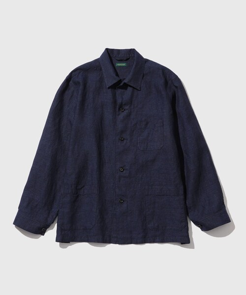 ADAM ET ROPE'(アダムエロペ)の「LINEN COVERALL(カバーオール・メンズ・ベージュ/ネイビー・L/M/S)」の5枚目の写真