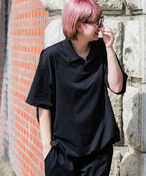URBAN RESEARCH(アーバンリサーチ)の「Wide Dad SHADE TECH ポロシャツ(ポロシャツ・メンズ・D.NAVY・1/2)」の7枚目の写真
