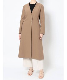 LAGUNAMOON | フレアヨークノーカラーコート(その他アウター)