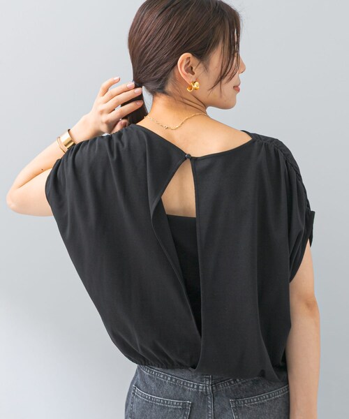 URBAN RESEARCH ROSSO（アーバンリサーチロッソ）の「『UR TECH』F by ROSSO　UVCUTバックオープンクロップドTシャツ（Tシャツ/カットソー・レディース・BLACK/OFF WHITE/YELLOW・FREE）」の18枚目の写真