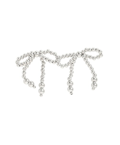 EATME（イートミー）の「シルバーボールリボンピアス（ピアス（両耳用）・レディース・シルバー・F）」の2枚目の写真