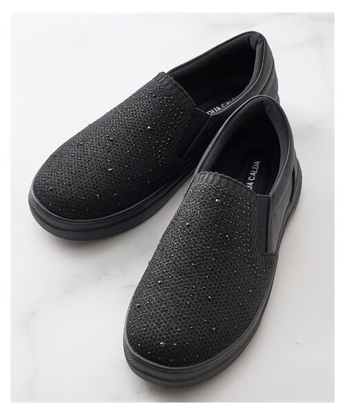 nissen（ニッセン）の「【ゆったり幅広】超軽量ホットフィックススリッポンスニーカー（ワイズ４Ｅ）（スニーカー・メンズ・黒/ベージュ/グレー・M=23.0~23.5cm/4E/L=24.0~24.5cm/4E/LL=25.0~25.5cm/4E/3L=26.0~26.5cm/4E）」の4枚目の写真