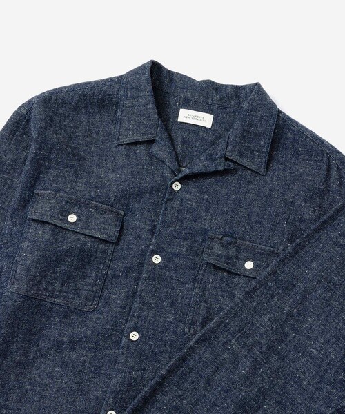 Saturdays NYC(サタデーズ ニューヨークシティ )の「Hanley LS Open Collar Shirt(シャツ/ブラウス・レディース・ネイビー/サックス・L/M/S/XL)」の19枚目の写真
