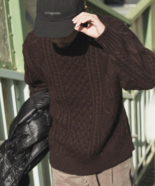 EKAL（エカル）の「アランニットプルオーバー（ニット/セーター・メンズ・チャコール/ブラウン/ネイビー・M/L）」の16枚目の写真