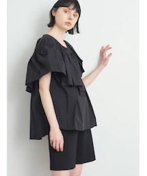 ELENDEEK | ASYMMETRY FLARE NECK BL(シャツ/ブラウス)
