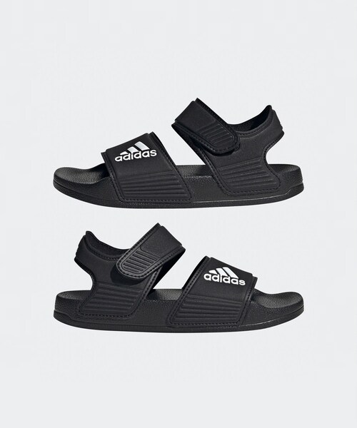 ROPE' PICNIC（ロペピクニック）の「【KIDS/キッズ】【adiddas/アディダス】ADILETTE SANDAL K（サンダル・キッズ・ブラック/ライトグリーン・18/19/20/21）」の6枚目の写真