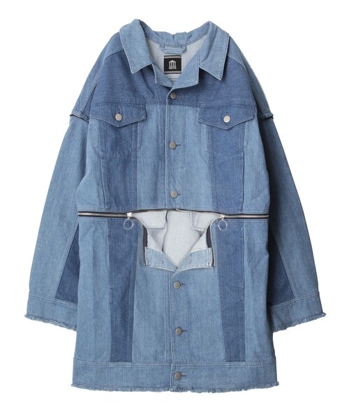 PAMEO POSE（パメオポーズ）の「3Way Denim Mix Coat（その他アウター・レディース・ブラック/レッド/インディゴ・F）」の6枚目の写真