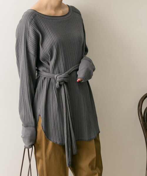 URBAN RESEARCH（アーバンリサーチ）の「パターンメッシュチュニック（チュニック・レディース・PINK/IVORY/BROWN/INKBLACK・FREE）」の11枚目の写真