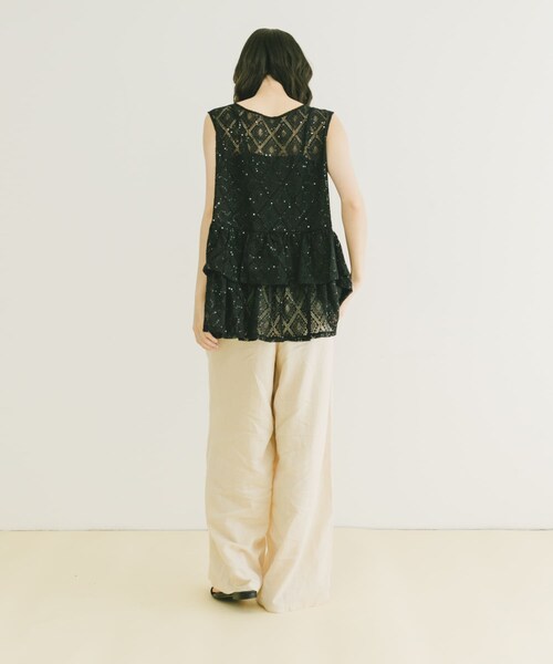 ITEMS URBANRESEARCH(アイテムズ アーバンリサーチ)の「シアースパンコールペプラムトップス(その他トップス・レディース・L.BEG/BLK・FREE)」の9枚目の写真
