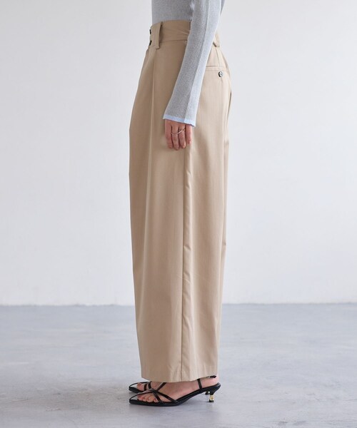 VIS（ビス）の「フロントタックデザインワイドパンツ（その他パンツ・レディース・ライトグレー/ベージュ・M/S）」の20枚目の写真