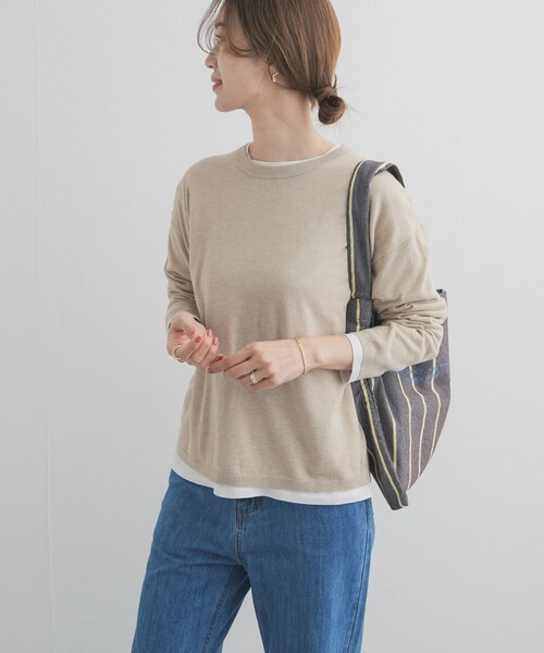 URBAN RESEARCH DOORS（アーバンリサーチドアーズ）の「レイヤードSETプルオーバー（ニット/セーター・レディース・GRAY/ORANGE/NAVY/BEIGE/MINT・Free）」の19枚目の写真