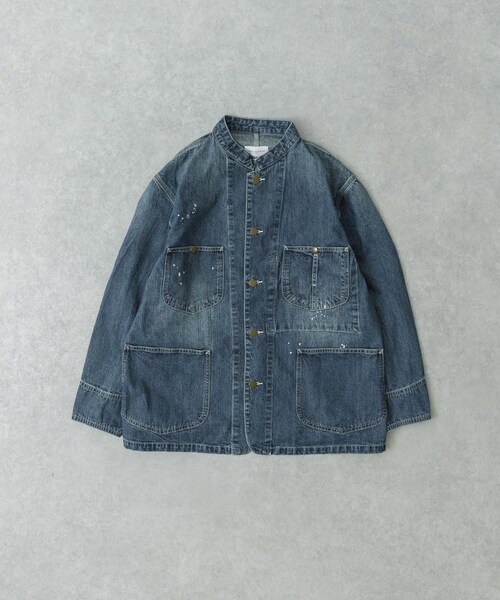URBAN RESEARCH（アーバンリサーチ）の「new basic 10oz DENIM STAND COVERALL（カバーオール・メンズ・BLACK/INDIGO・M/L）」の2枚目の写真