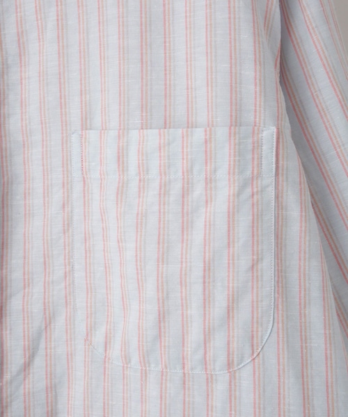 ADAM ET ROPE'(アダムエロペ)の「【INDIVIDUALIZED SHIRTS for SALON】別注ストライプシャツ L.BLUE BASE ORANGE ST(シャツ/ブラウス・レディース・ブルー系・F)」の9枚目の写真