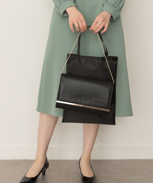 RODE SKO（ロデスコ）の「サブバッグ付3WAYパーティクラッチ（クラッチバッグ・レディース・BLACK/GOLD/SILVER・one）」の10枚目の写真