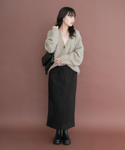 ITEMS URBANRESEARCH(アイテムズ アーバンリサーチ)の「ストレッチタイトスカート(スカート・レディース・BLK/D/KHK/CML・S/M)」の8枚目の写真