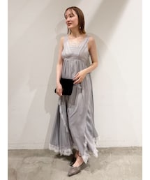 LAGUNAMOON（ラグナムーン）の「LADYレーストリミングレイヤードドレス（ドレス・レディース）」