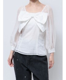 3WAY PLAID RIBBON BL/3WAYプレイドリボンブラウス