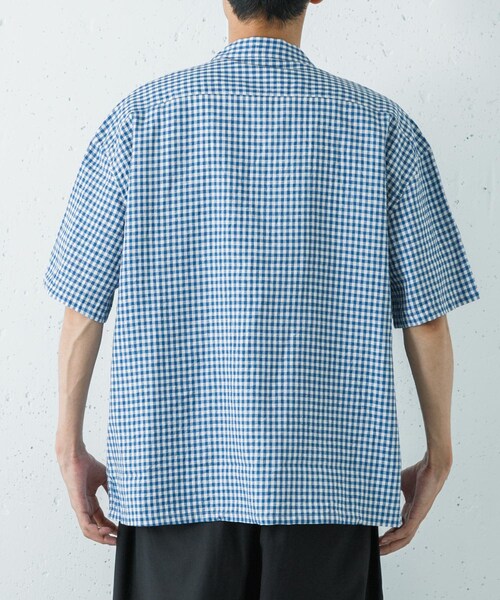 URBAN RESEARCH(アーバンリサーチ)の「PORTER CLASSIC KEROUAC LINEN GINGHAM CHECK SHIRTS(シャツ/ブラウス・メンズ・BLACK/F.BLUE/RED・XL/XXL/XXXL)」の9枚目の写真