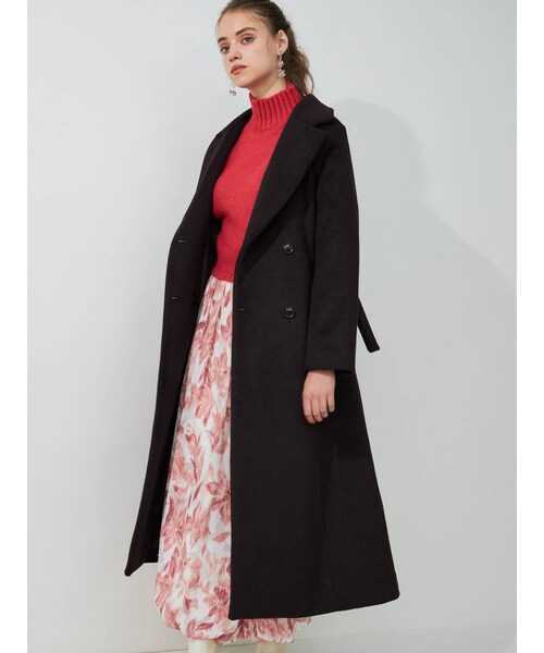 MERCURYDUO（マーキュリーデュオ）の「バックフレアロングコート（その他アウター・レディース・チャコールグレー/ベージュ/ダークブラウン/アイボリー・S/M）」の18枚目の写真