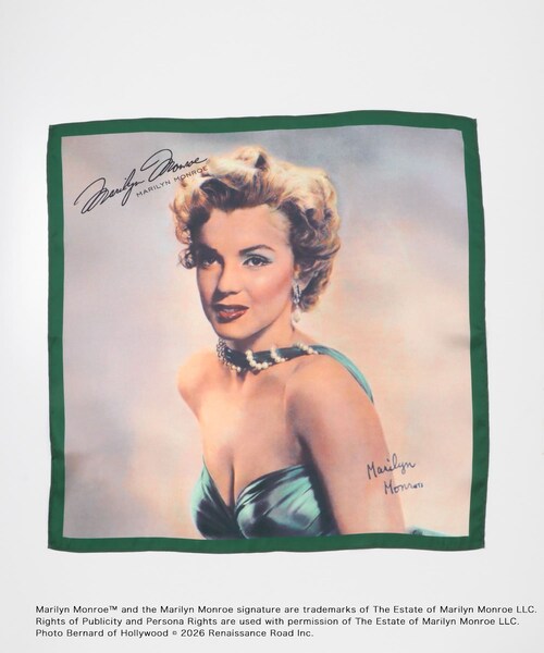 SENSE OF PLACE by URBAN RESEARCH(センスオブプレイスバイアーバンリサーチ)の「『別注』MARILYNMONROE×SENSE OF PLACE プリントスカーフ(バンダナ/スカーフ・レディース・BLACK/GREEN・One)」の21枚目の写真