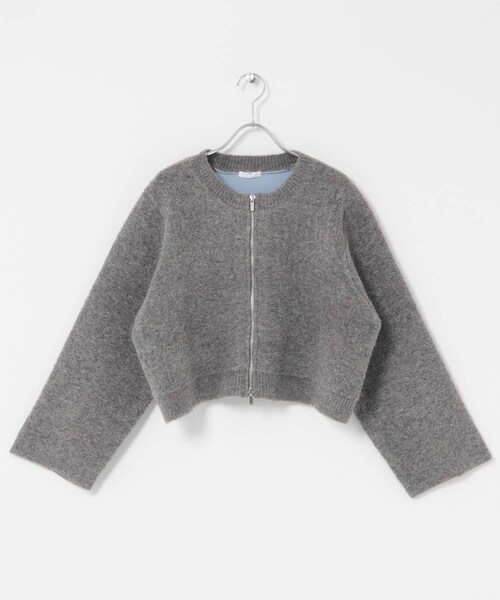 ITEMS URBANRESEARCH（アイテムズ アーバンリサーチ）の「ブークレジップショートカーディガン（カーディガン/ボレロ・レディース・GRY/BRN/RED・Free）」の18枚目の写真
