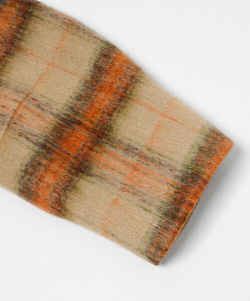 THE GOODLAND MARKET（ザグッドランドマーケット）の「cwtch　CHECK MIDDLE COAT（ノーカラージャケット・レディース・BEIGE/NAVY・FREE）」の11枚目の写真