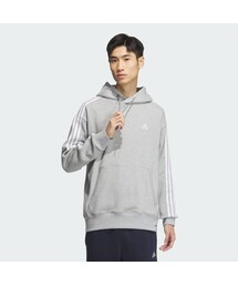 adidas | エッセンシャルズ プラス ルーズフィット スリーストライプス フレンチテリー プルオーバーパーカー(パーカー)