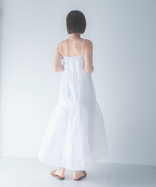 URBAN RESEARCH ROSSO（アーバンリサーチロッソ）の「MARILYN MOON　SHEER TIERED DRESS（ワンピース・レディース・BEIGE/BLACK/WHITE・Free）」の8枚目の写真