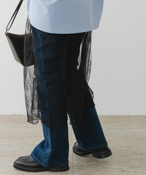 URBAN RESEARCH ROSSO（アーバンリサーチロッソ）の「F by ROSSO　チュールレースレイヤードスカート（スカート・レディース・WHITE/BLACK・FREE）」の16枚目の写真