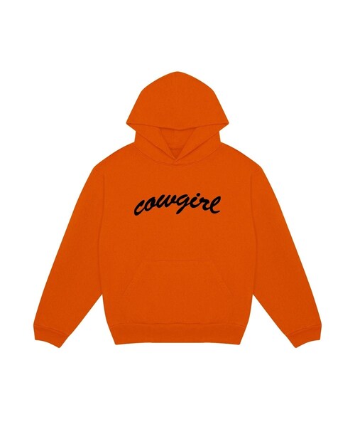 bonjour records(ボンジュールレコーズ)の「cowgirl/カウガール Script Hoodie(パーカー・レディース・オレンジ・L/M/XL)」の9枚目の写真
