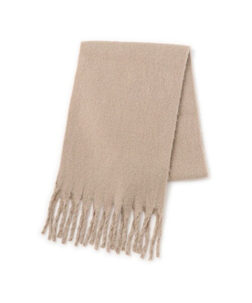 VIS（ビス）の「ふわふわフリンジマフラー/静電気防止（マフラー・レディース・ライトグレー/キナリ/ベージュ/ブルー/レッド/ピンク系・F）」の17枚目の写真