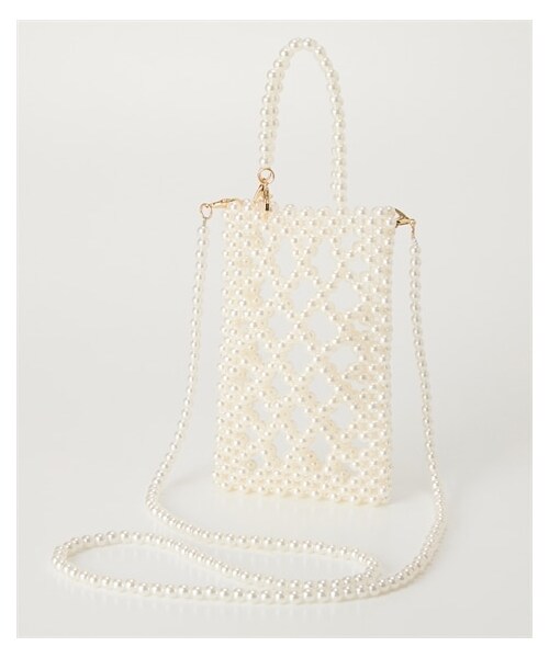 nissen（ニッセン）の「ミニマムビーズ３WAYショルダーバッグ（選べる肩紐長さ）（ショルダーバッグ・メンズ・パール調ビーズ/シルバー調ビーズ・1/2）」の4枚目の写真